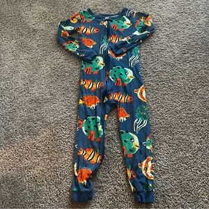 Kids Fish Print One Piece Pajama